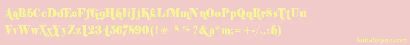 Shifty-Schriftart – Gelbe Schriften auf rosa Hintergrund