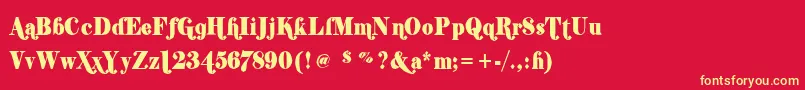 Shifty Font – Yellow Fonts on Red Background