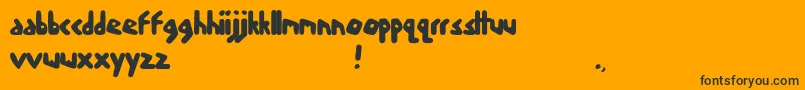 Skoodle Font – Black Fonts on Orange Background