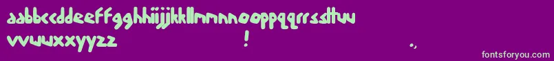 Skoodle Font – Green Fonts on Purple Background