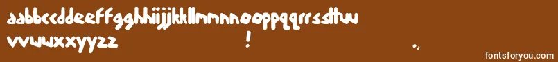 Skoodle Font – White Fonts on Brown Background