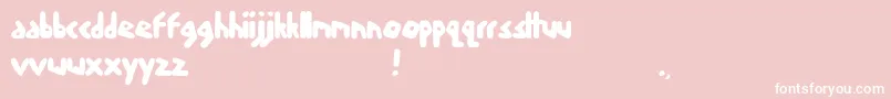 Skoodle Font – White Fonts on Pink Background
