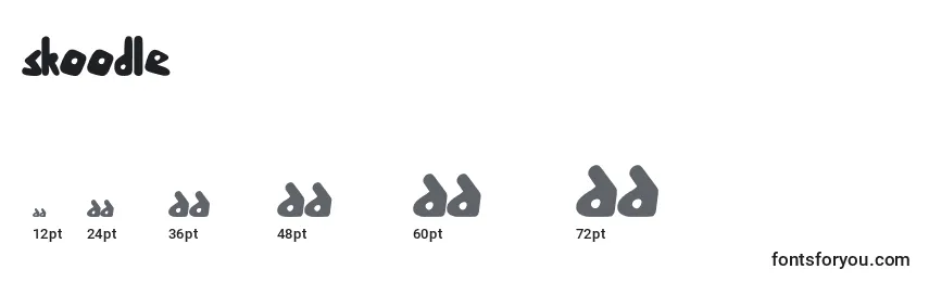 Skoodle Font Sizes