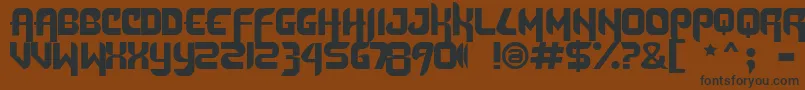 Dafunk2-Schriftart – Schwarze Schriften auf braunem Hintergrund