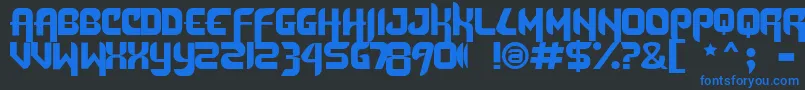 Dafunk2 Font – Blue Fonts on Black Background