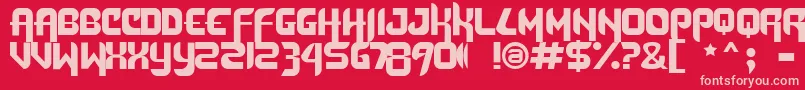 Dafunk2 Font – Pink Fonts on Red Background