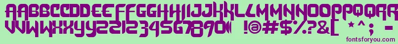 Dafunk2 Font – Purple Fonts on Green Background