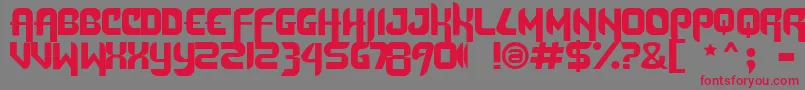Dafunk2 Font – Red Fonts on Gray Background
