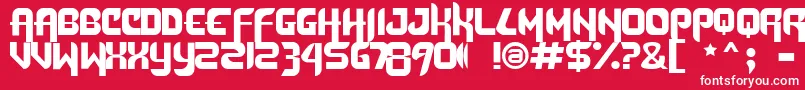 Dafunk2 Font – White Fonts on Red Background