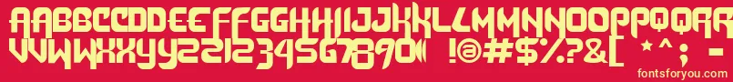 Dafunk2 Font – Yellow Fonts on Red Background