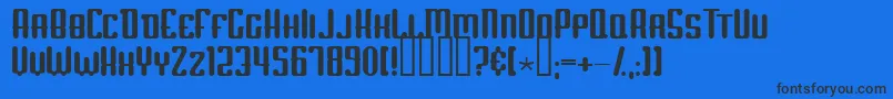 ScumOfTheEarth Font – Black Fonts on Blue Background