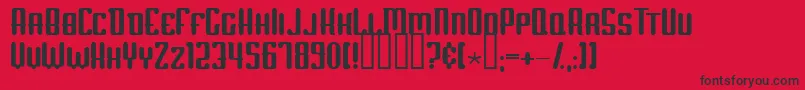ScumOfTheEarth Font – Black Fonts on Red Background