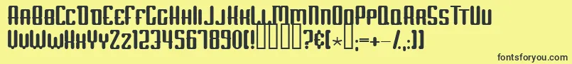 ScumOfTheEarth Font – Black Fonts on Yellow Background