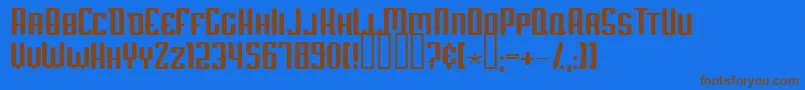 ScumOfTheEarth Font – Brown Fonts on Blue Background