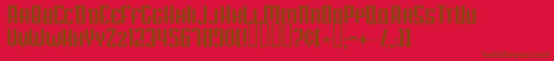 ScumOfTheEarth Font – Brown Fonts on Red Background