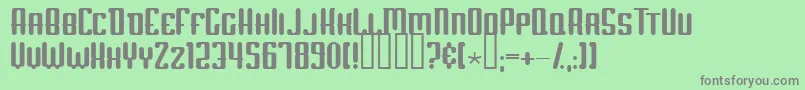 ScumOfTheEarth Font – Gray Fonts on Green Background