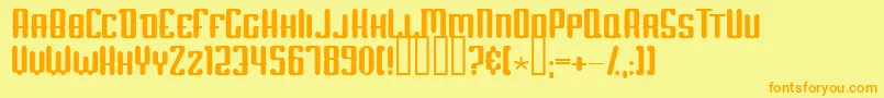 ScumOfTheEarth Font – Orange Fonts on Yellow Background