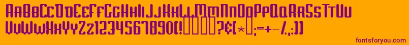 ScumOfTheEarth Font – Purple Fonts on Orange Background