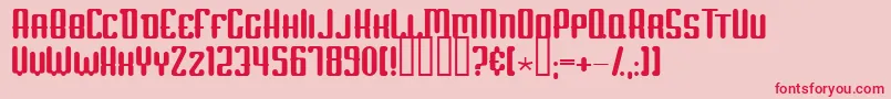 ScumOfTheEarth Font – Red Fonts on Pink Background
