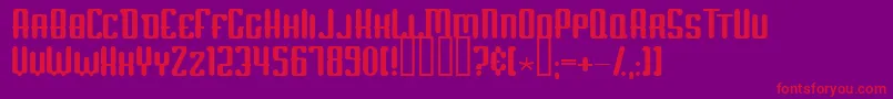 ScumOfTheEarth Font – Red Fonts on Purple Background
