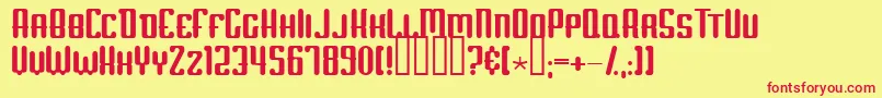 ScumOfTheEarth Font – Red Fonts on Yellow Background