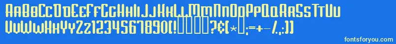 ScumOfTheEarth Font – Yellow Fonts on Blue Background