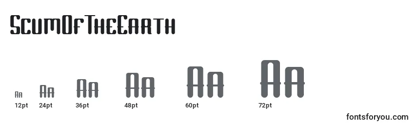 ScumOfTheEarth Font Sizes