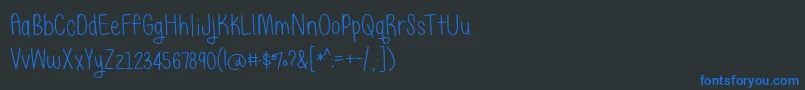 JustAliceDemo Font – Blue Fonts on Black Background