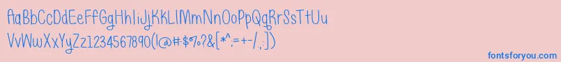 JustAliceDemo Font – Blue Fonts on Pink Background