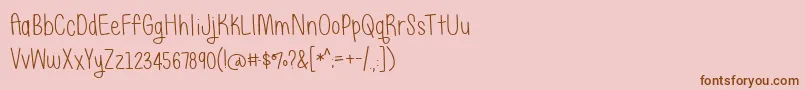 JustAliceDemo Font – Brown Fonts on Pink Background