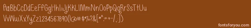 Шрифт JustAliceDemo – розовые шрифты на коричневом фоне