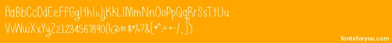 JustAliceDemo Font – White Fonts on Orange Background