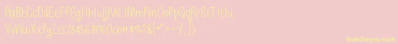 JustAliceDemo Font – Yellow Fonts on Pink Background