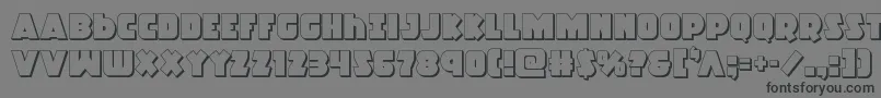 Racketsquad3D Font – Black Fonts on Gray Background