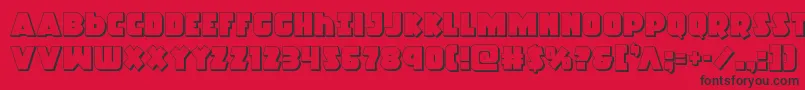 Шрифт Racketsquad3D – чёрные шрифты на красном фоне
