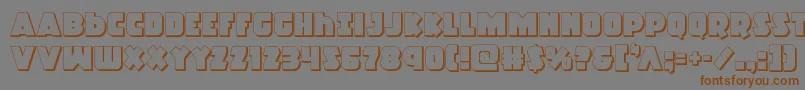 Racketsquad3D Font – Brown Fonts on Gray Background
