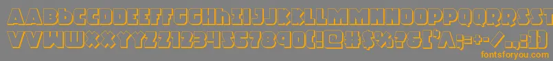 Racketsquad3D Font – Orange Fonts on Gray Background