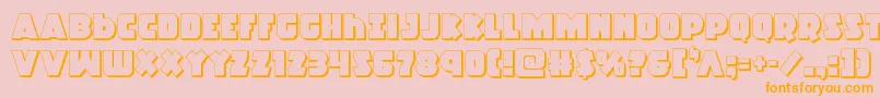 Racketsquad3D Font – Orange Fonts on Pink Background
