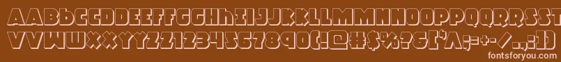 Racketsquad3D Font – Pink Fonts on Brown Background