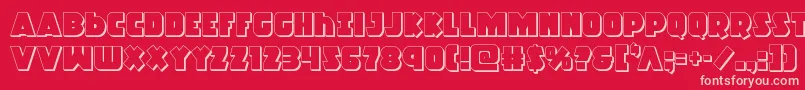 Racketsquad3D Font – Pink Fonts on Red Background