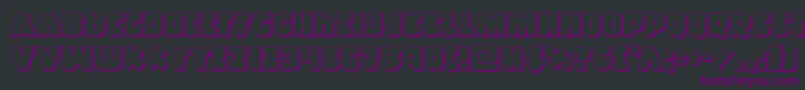 Racketsquad3D Font – Purple Fonts on Black Background