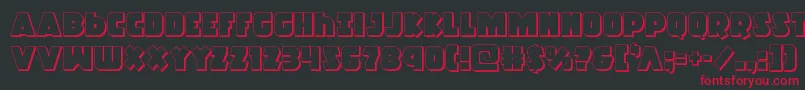 Racketsquad3D Font – Red Fonts on Black Background