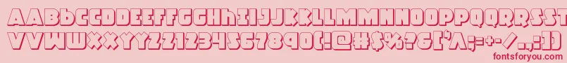 Racketsquad3D Font – Red Fonts on Pink Background