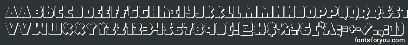 Racketsquad3D Font – White Fonts on Black Background