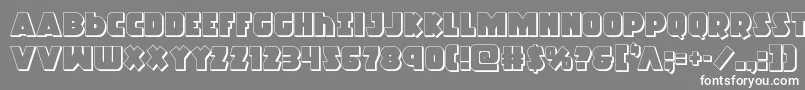 Racketsquad3D Font – White Fonts on Gray Background