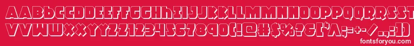 Racketsquad3D Font – White Fonts on Red Background