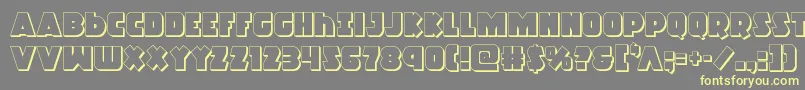 Racketsquad3D Font – Yellow Fonts on Gray Background