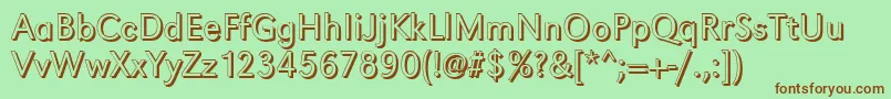 GroteskshLightRegular Font – Brown Fonts on Green Background