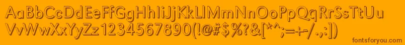 GroteskshLightRegular Font – Brown Fonts on Orange Background