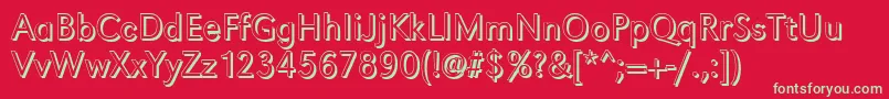 GroteskshLightRegular Font – Green Fonts on Red Background